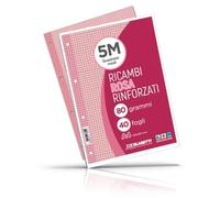 Attrezzatura scolastica marca BLASETTI modello RICAMBI RINF A4 ROSA 80 GR 40FF 5M