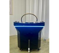 Attrezzatura spa con testa per macchina a vapore per circolazione dell'acqua di nuovo stile con luce a LED, serbatoio dell'acqua portatile incorporato da 60 litri, speciale per