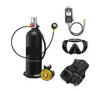 Attrezzatura Subacquea, 2L Diving Snorkeling Equipment Manometro Residuo(Black bottle silver head)