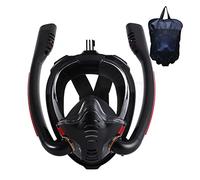 Attrezzatura Subacquea Maschera Snorkeling Doppio Tubo Silicone Full Dry Maschera Immersione Adulto Nuoto Maschera Maschera Immersione Maschera Subacquea Self Contained Subacquea Respirazione