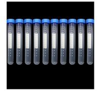 Attrezzature e forniture di laboratorio 10 pezzi di provette da centrifuga con coperchio blu in plastica e fondo rotondo, contenitore for analisi laboratorio, 15 ml