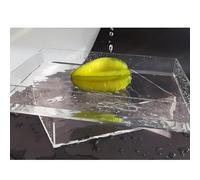 Attrezzature fotografiche vassoio di ripresa, Vassoio portaoggetti trasparente portatile, altezza 6/10 cm, accessori for la pubblicità cosmetica(100x100x6cm)