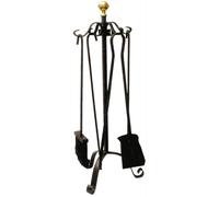 ATTREZZATURE PER CAMINO IN FERRO AREZZO ALTEZZA CM. 60 PEZZI 5