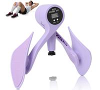 Attrezzature per esercizi interni coscia,Allenatore per pavimento pelvico donna resistenza regolabile contatore intelligente rotazione a 360 gradi Hip Pelvis Trainer per allenamento fitness viola