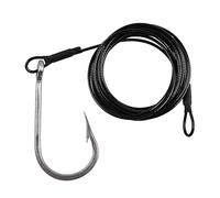 Attrezzature terminali di pesca 6 Pcs Shark Tuna Fishing Hook Stainless Steel Big Game Bait Hooks Nylon Coated Cable Wire Leader for Saltwater Fishing Accessori per la pesca ( Color : A , Size : 8-0 6