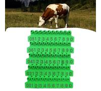 Attrezzi agricoli per marche auricolari, Confezione da 100 etichette auricolari for bestiame, dimensioni multiple numerate 001-500(Green 4 * 5cm,401-500)