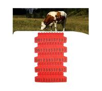 Attrezzi agricoli per marche auricolari, Confezione da 100 etichette auricolari for bestiame, dimensioni multiple numerate 001-500(Red 4 * 5cm,201-300)