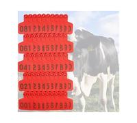 Attrezzi agricoli per marche auricolari, Etichette auricolari for bestiame numerate 001-500. Confezione da 100 misure multiple(Red 4 * 5cm,101-200)