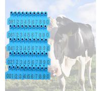 Attrezzi agricoli per marche auricolari, Etichette auricolari for bestiame numerate 001-500. Confezione da 100 misure multiple(Blue 7.5 * 10cm,401-500)