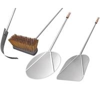 ATTREZZI DA FORNO in acciaio inox e manico il legno 140 cm.