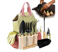 Attrezzi da Giardinaggio a Mano - Set da 9 Pezzi per Piantumazione per Donna - Attrezzi da Giardinaggio Resistenti - per Diserbo Potatura Rifinitura Scavo e Taglio in Serra Giardino Prato e Cortile