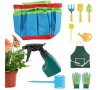Attrezzi da Giardinaggio per Bambini | Grembiule - Kit da giardino per bambini | Per cortile posteriore, sabbia, prato, attività all'aperto, estate, patio, fattoria, spiaggia, divertimento e