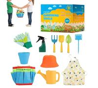 Attrezzi da Giardinaggio per Bambini,Pala da Piantumazione Giocattolo per Esterno,Set Giardinaggio Bambini 11 Pezzi | Per Giardino Cortile Prato Spiaggia Sabbia Piantumare Scavare Giocare All'aperto