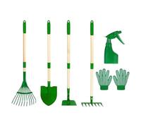 Attrezzi da Giardinaggio per Bambini | Zappa e con Manico in Legno | Kit Giardinaggio per Bambini | da 3 Anni per Attività all'Aperto, , Giardino, Spiaggia, Sabbia