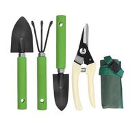 Attrezzi da giardino con borsa, attrezzi da giardino per il giardinaggio, ergonomici da giardino in metallo, utensili da giardino con cesoie, pala, rastrello per gli appassionati di