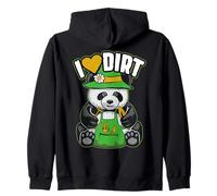 Attrezzi da Giardino I Love Dirt Gardening - Simpatico Panda e Giardiniere Felpa con Cappuccio