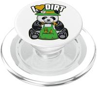 Attrezzi da giardino I Love Dirt Gardening - Simpatico panda e giardiniere PopSockets PopGrip per MagSafe