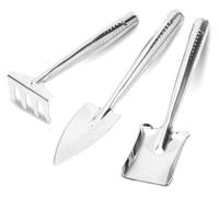 Attrezzi da giardino, set da 3 pezzi, mini pala piccola, vanga piatta/con punta, erpice, attrezzi da giardinaggio for la casa, attrezzi da coltivazione, accessori