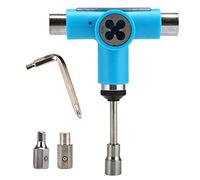 Attrezzi da skate multifunzione per skateboard portatile, accessorio con chiave a T a brugola e cacciavite a testa Phillips a L, colore blu