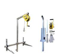Attrezzi di Sollevamento for Installazione Unità Esterna del Climatizzatore, Argano Manuale Autobloccante + Staffa JIYAMI'EN EL (Color : Folding ordinary+25m winch)