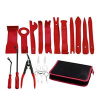 attrezzi officina Set di rimozione di elementi di fissaggio a clip Kit di strumenti per la riparazione interna della leva portatile automatico 19/25/38 pezzi(19 Pcs Red Set)