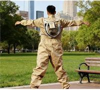 Attrezzi per Api, Tuta da apicoltore color cachi Abbigliamento for apicoltori Attrezzatura Accessori Costume Attrezzi Forniture giardino(M(150-165cm))