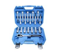 Attrezzi per boccole per Braccio di Controllo Inferiore 18 Pezzi 1/2" Mozzo sterzo Ammortizzatore Sospensione Chiave a Bussola Kit Universale per rimozione Ammortizzatore Kit Attrezzi per Montaggio