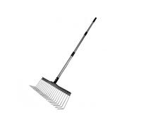 Attrezzo da giardino a 21 denti in acciaio inossidabile da 160 cm per la raccolta dei detriti e la manutenzione del suolo Rastrelli con manico ergonomico