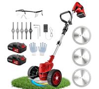 Attrezzo da giardino senza fili 3 in 1 con altezza regolabile per una cura efficiente del prato e potatura delle erbacce
