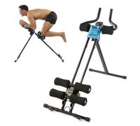 Attrezzo Fitness GYMFORM AB GENERATOR, Allenamento per Addominali + Cardio, 5 Livelli di Esercizio, Combina Plank e Sit-up, Pieghevole e con computer LCD