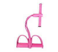 Attrezzo for esercizi con corda di trazione, tenditore for trazioni, elastico for yoga, sit-up, allenamento completo del corpo Per I Viaggi E L'allenamento A Casa(Pink)