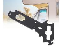 Attrezzo Multiuso con Chiave Nera, Strumenti per Rigger Separati 14 in 1, Spelafili Multifunzionali in Acciaio con Dadi Ad Alette, Apribottiglie, per Roulotte, Auto, Navi