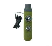 Attrezzo multiuso per bussola, con fischio, termometro e luce LED per visione notturna, adatto per alpinismo ed esplorazione (verde)