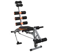 Attrezzo per Addominali a L con Corde Elastiche, Allenamento Core Sit-Up Flessioni Assistite Interno Cosce, Acciaio Plastica Gommapiuma, 103x55x94 cm, 100 kg, per Casa e Ufficio