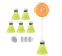 Attrezzo per allenamento badminton, racchetta da badminton, per allenare la coordinazione occhio-mano e l'agilità, con corde elastiche per parchi