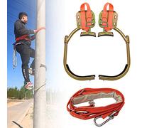 Attrezzo per arrampicata su alberi in acciaio inossidabile con punte, strumento di arrampicata facile da usare e cintura di sicurezza, attrezzatura sportiva all'aperto per lavoro sugli alberi e