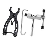 Attrezzo per catena della bicicletta, 3 pezzi, pinza per collegamento della bicicletta + attrezzo per deriva della catena + gancio per catena per bicicletta, kit di riparazione per catena della