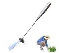 Attrezzo per Diserbo - Metallo Resistente 2 in 1 Estirpatore da Giardino,Rastrello Scavatore per Rimozione - per Piantumazione Sradicamento Coltivazione Rimozione Giardinaggio