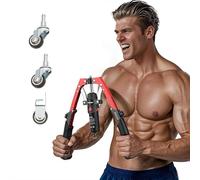 Attrezzo per esercizi per braccia con ruota addominale - 2025 aggiornato all-in1 regolabile a potenza idraulica per torace e rullo addominale per allenamento della forza di tutto il corpo, fitness per