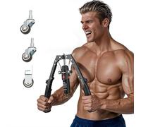 Attrezzo per esercizi per braccia con ruota addominale - 2025 aggiornato all-in1 regolabile a potenza idraulica per petto e rullo addominale per allenamento della forza di tutto il corpo, fitness per