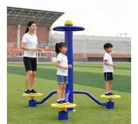 Attrezzo per esercizi per vita e schiena, attrezzo per torsione della vita, attrezzatura fitness da esterno con impugnatura antiscivolo, attrezzo per 3 persone per esercizi di core/addominali