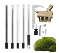 Attrezzo per Estirpare Erbacce,Set Manuale di Spazzole per Giunti a L Antiruggine - Kit Estirpatore da Giardino - per Prato Giardino Aiuola Patio Vialetti Lastricati Paesaggistica Agricoltura