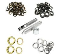 Attrezzo Per Fustellare Occhielli Kit Fai Da Te Con 100 Occhielli + Rondelle