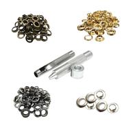 Attrezzo Per Fustellare Occhielli Kit Fai Da Te Con 100 Occhielli + Rondelle