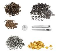Attrezzo Per Fustellare Occhielli Kit Fai Da Te Con 100 Occhielli + Rondelle
