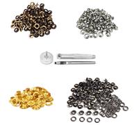 Attrezzo Per Fustellare Occhielli Kit Fai Da Te Con 100 Occhielli + Rondelle