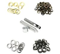 Attrezzo Per Fustellare Occhielli Kit Fai Da Te Con 100 Occhielli + Rondelle