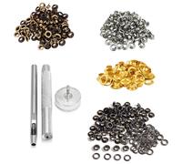 Attrezzo Per Fustellare Occhielli Kit Fai Da Te Con 100 Occhielli + Rondelle