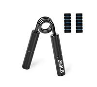 Attrezzo per l'allenamento della forza di presa, 50LB-350LB Rinforzatore for dita Esercitatore for muscoli Braccia Allenatore Recupero Polso Attrezzatura da palestra(Yellow,250LB)