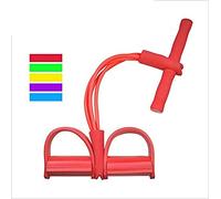 Attrezzo per l'allenamento Multifunzionale della Corda per Esercizi di Sit-up per Esercizi di Sollevamento Gambe per Esercizi di Body-Building, Attrezzi per l'allenamento per Sit-up a 4 Tubi (Rosso)